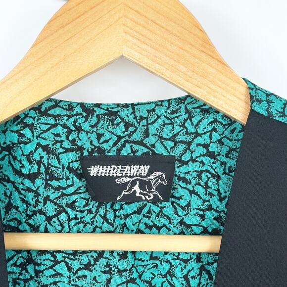 VTG 80s 90s Whirlaway Women Chiffon Lightweight Print Blazer L/XL Retro Colorful - Picture 5 of 6